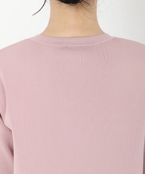 STRAWBERRY-FIELDS（ストロベリーフィールズ）の「ポーツポリー_リボン釦ニットカーディガン（カーディガン/ボレロ・レディース・ピンク系/キナリ/グレー・2）」の8枚目の写真