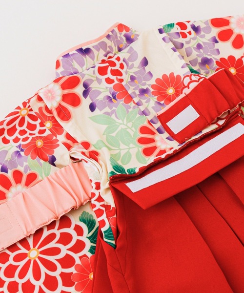 Catherine Cottage（キャサリンコテージ）の「ベビー袴ワンピース（着物・キッズ・ピンク/オレンジ/ライラック/レッド系2/レッド系1・100/90/80）」の20枚目の写真