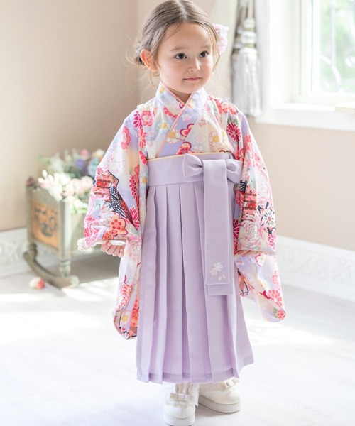 Catherine Cottage（キャサリンコテージ）の「ベビー袴ワンピース（着物・キッズ・ピンク/オレンジ/ライラック/レッド系2/レッド系1・100/90/80）」の8枚目の写真