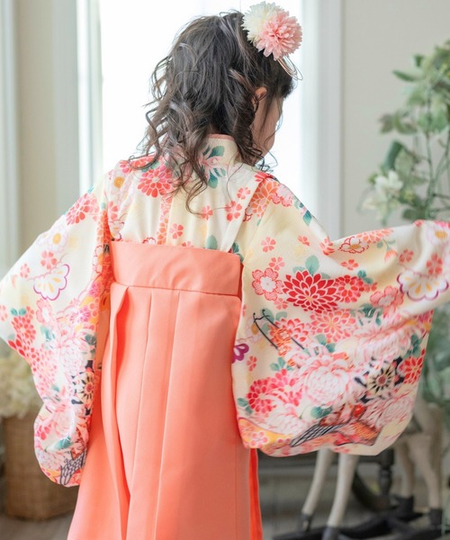 Catherine Cottage（キャサリンコテージ）の「ベビー袴ワンピース（着物・キッズ・ピンク/オレンジ/ライラック/レッド系2/レッド系1・100/90/80）」の19枚目の写真