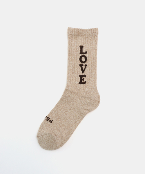 OUTDOOR PRODUCTS（アウトドアプロダクツ）の「LOVE RS-455（ソックス/靴下・レディース・ベージュ/サックスブルー・FREE）」の2枚目の写真