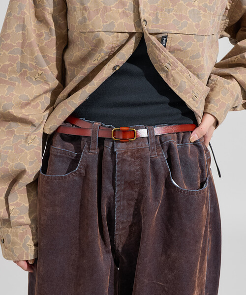 FREAK'S STORE（フリークスストア）の「ピンストレザーベルト（ベルト・レディース・ブラウン/ブラック・ONE SIZE）」の13枚目の写真