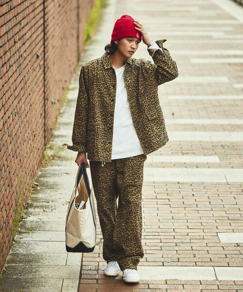 セール】総柄プリント リラックスフィット コーデュロイ シャツ