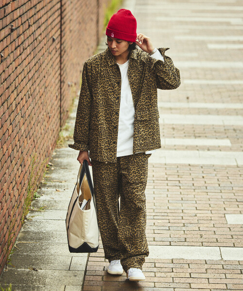 セール】総柄プリント リラックスフィット コーデュロイ シャツ