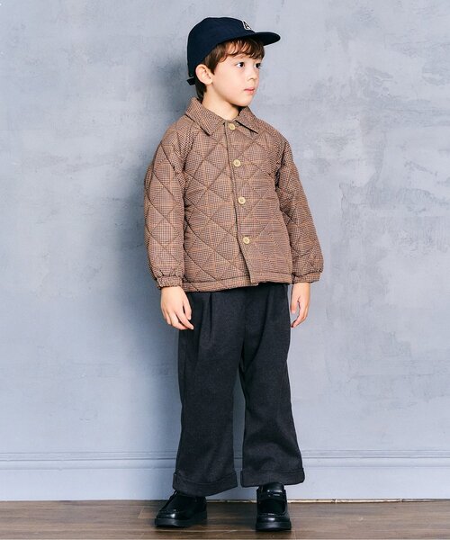 apres les cours(アプレレクール)の「リバーシブルキルトジャケット(テーラードジャケット・キッズ・ブラック/ベージュ・80/90/100/110/120/130)」の5枚目の写真