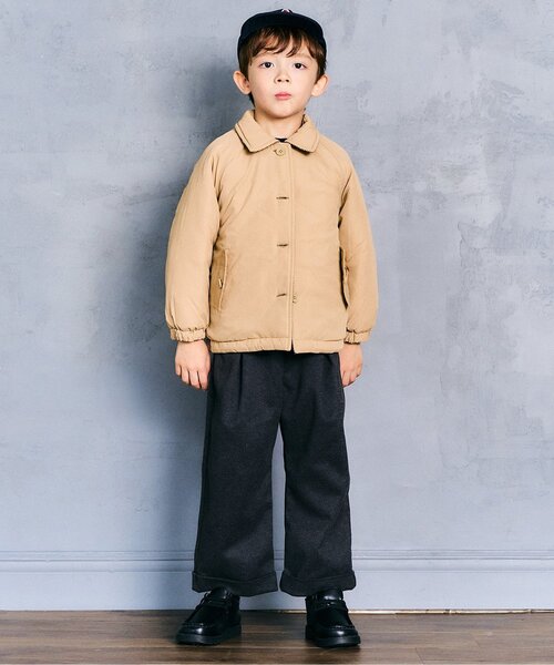 apres les cours(アプレレクール)の「リバーシブルキルトジャケット(テーラードジャケット・キッズ・ブラック/ベージュ・80/90/100/110/120/130)」の9枚目の写真
