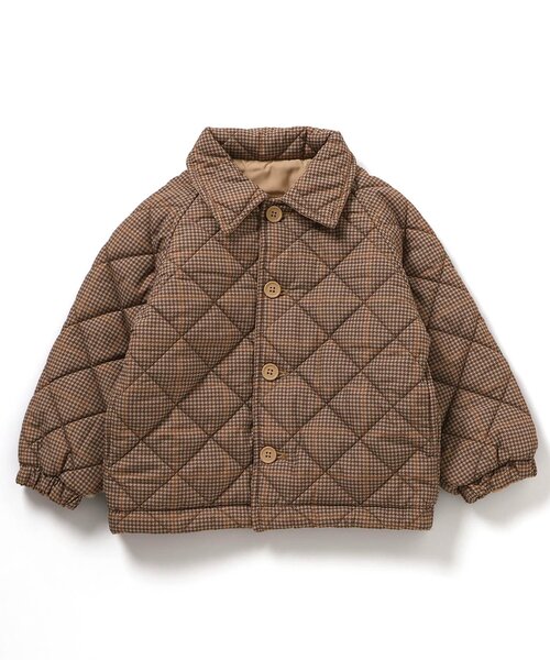 apres les cours(アプレレクール)の「リバーシブルキルトジャケット(テーラードジャケット・キッズ・ブラック/ベージュ・80/90/100/110/120/130)」の3枚目の写真