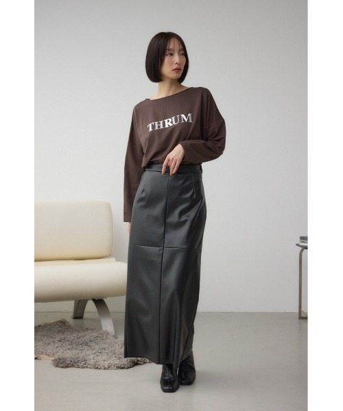 AZUL by moussy（アズールバイマウジー）の「アソートプリントロングTシャツ（Tシャツ/カットソー・レディース・アイボリー/ブラック/オフホワイト/ブラウン・FREE）」の14枚目の写真