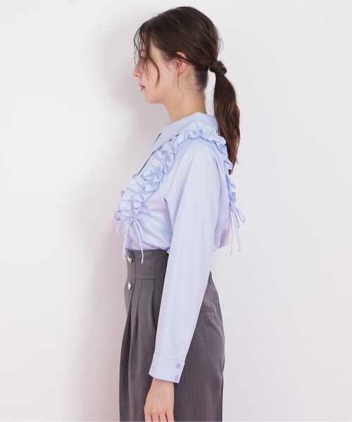 JILL by JILL STUART(ジルバイジルスチュアート)の「◇ショルダーフリルブラウス(シャツ/ブラウス・レディース・ホワイト/ブラック/ブルー・FREE)」の13枚目の写真