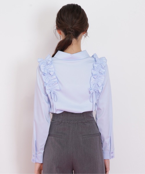 JILL by JILL STUART(ジルバイジルスチュアート)の「◇ショルダーフリルブラウス(シャツ/ブラウス・レディース・ホワイト/ブラック/ブルー・FREE)」の14枚目の写真