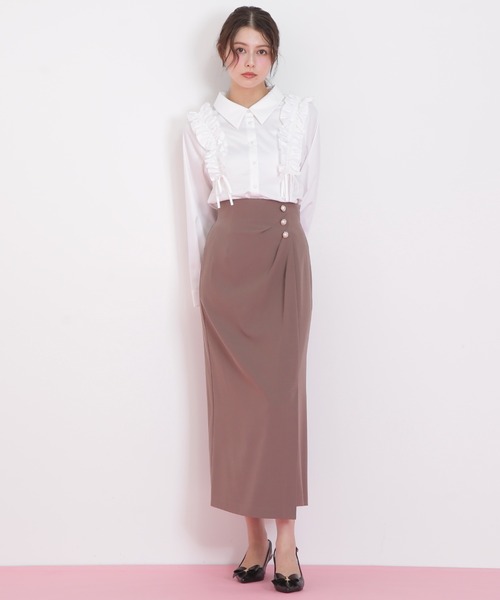 JILL by JILL STUART(ジルバイジルスチュアート)の「◇ショルダーフリルブラウス(シャツ/ブラウス・レディース・ホワイト/ブラック/ブルー・FREE)」の18枚目の写真