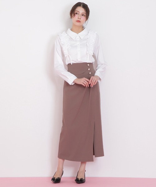 JILL by JILL STUART(ジルバイジルスチュアート)の「◇ショルダーフリルブラウス(シャツ/ブラウス・レディース・ホワイト/ブラック/ブルー・FREE)」の19枚目の写真