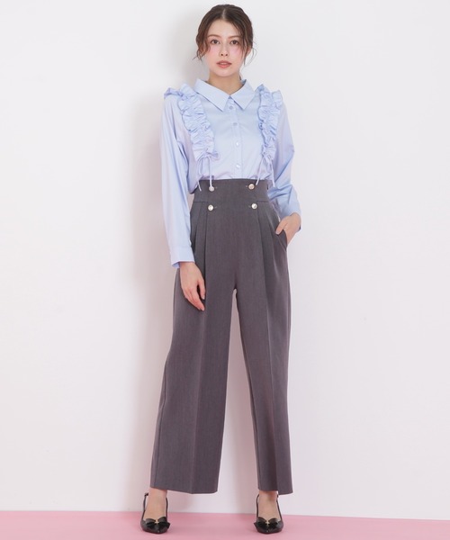 JILL by JILL STUART(ジルバイジルスチュアート)の「◇ショルダーフリルブラウス(シャツ/ブラウス・レディース・ホワイト/ブラック/ブルー・FREE)」の10枚目の写真