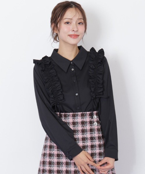 JILL by JILL STUART(ジルバイジルスチュアート)の「◇ショルダーフリルブラウス(シャツ/ブラウス・レディース・ホワイト/ブラック/ブルー・FREE)」の21枚目の写真