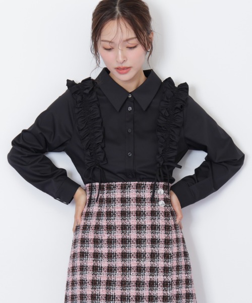 JILL by JILL STUART(ジルバイジルスチュアート)の「◇ショルダーフリルブラウス(シャツ/ブラウス・レディース・ホワイト/ブラック/ブルー・FREE)」の22枚目の写真