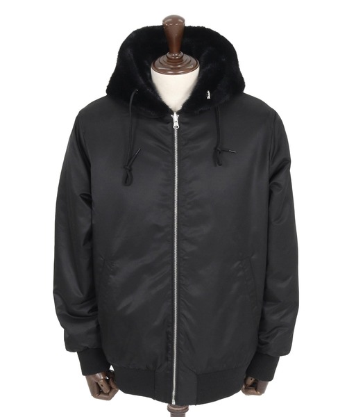 mj11209-リバーシブルエコファーナイロンブルゾン（ミリタリー