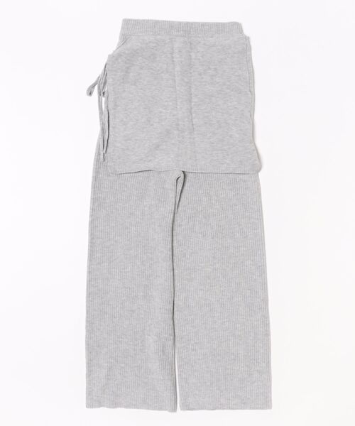 OandI（オーアンドアイ）の「レイヤードニットパンツ（その他パンツ・レディース・ブラウン/グレー・FREE）」の9枚目の写真