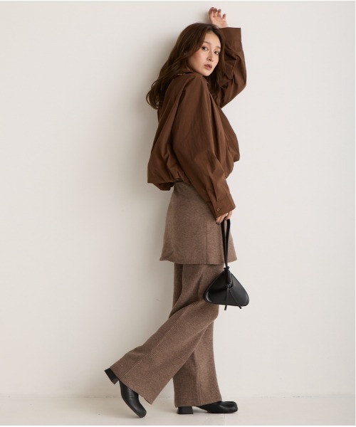 OandI（オーアンドアイ）の「レイヤードニットパンツ（その他パンツ・レディース・ブラウン/グレー・FREE）」の22枚目の写真