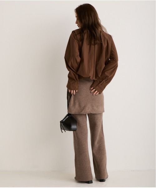 OandI（オーアンドアイ）の「レイヤードニットパンツ（その他パンツ・レディース・ブラウン/グレー・FREE）」の21枚目の写真
