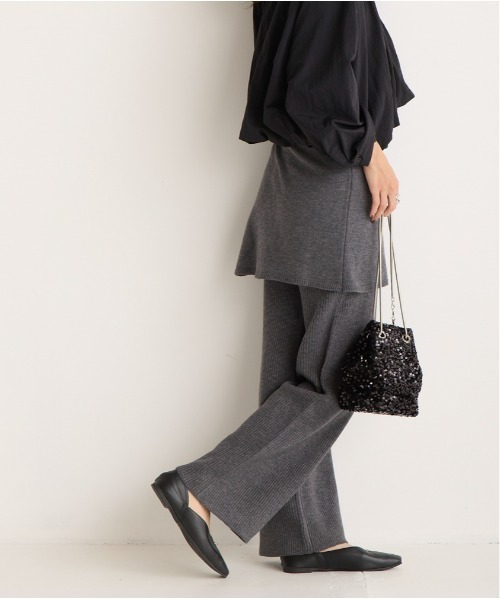 OandI（オーアンドアイ）の「レイヤードニットパンツ（その他パンツ・レディース・ブラウン/グレー・FREE）」の17枚目の写真