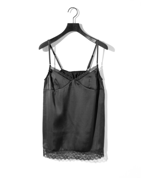 MIDIUMISOLID（ミディウミソリッド）の「MIDIUMISOLID for Ladies スリップキャミソール（Tシャツ/カットソー・レディース・ブラック/ブラウン・FREE）」の4枚目の写真