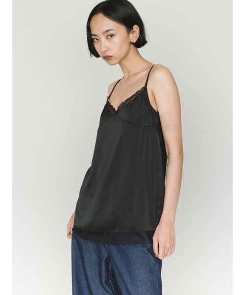 MIDIUMISOLID（ミディウミソリッド）の「MIDIUMISOLID for Ladies スリップキャミソール（Tシャツ/カットソー・レディース・ブラック/ブラウン・FREE）」の16枚目の写真
