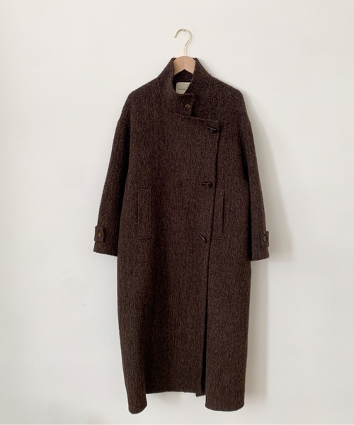 DECADE CLASSIC(ディケイド クラシック)の「DECADE CLASSIC ウールアルパカシャギーステンカラーコート(ステンカラーコート・レディース・ブラウン/ネイビー・FREE)」の18枚目の写真