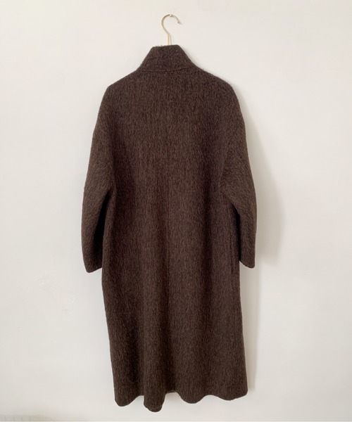 DECADE CLASSIC(ディケイド クラシック)の「DECADE CLASSIC ウールアルパカシャギーステンカラーコート(ステンカラーコート・レディース・ブラウン/ネイビー・FREE)」の19枚目の写真