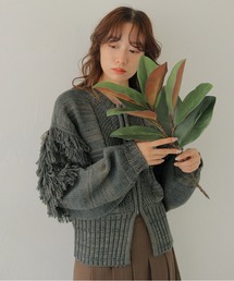 【CLEIO】 前後2WAYループ編みカーディガン FRONT AND BACK 2WAY LOOP KNIT CARDIGAN/986-14608