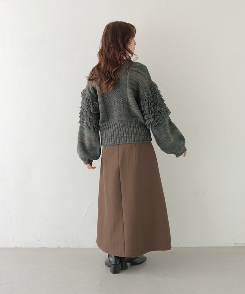CLEIO(クレイオ)の「【CLEIO】 前後2WAYループ編みカーディガン FRONT AND BACK 2WAY LOOP KNIT CARDIGAN/986-14608(ニット/セーター・レディース・アイボリー/グレー・FREE)」の14枚目の写真