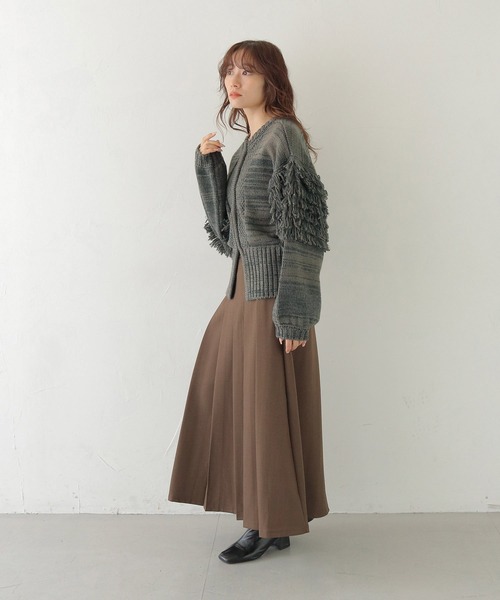 CLEIO(クレイオ)の「【CLEIO】 前後2WAYループ編みカーディガン FRONT AND BACK 2WAY LOOP KNIT CARDIGAN/986-14608(ニット/セーター・レディース・アイボリー/グレー・FREE)」の10枚目の写真