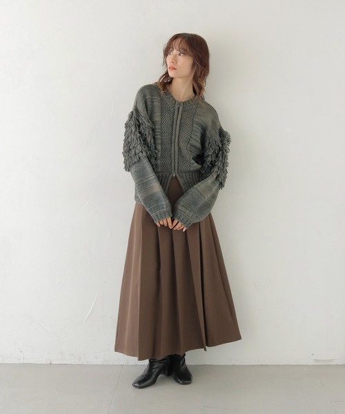 CLEIO(クレイオ)の「【CLEIO】 前後2WAYループ編みカーディガン FRONT AND BACK 2WAY LOOP KNIT CARDIGAN/986-14608(ニット/セーター・レディース・アイボリー/グレー・FREE)」の13枚目の写真