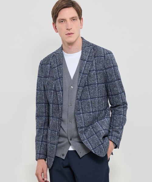 MACKINTOSH LONDON(マッキントッシュ ロンドン)の「【FLEX JERSEY】【ROMA/ローマ】チェックジャケット(テーラードジャケット・メンズ・ブルー・38/40)」の1枚目の写真