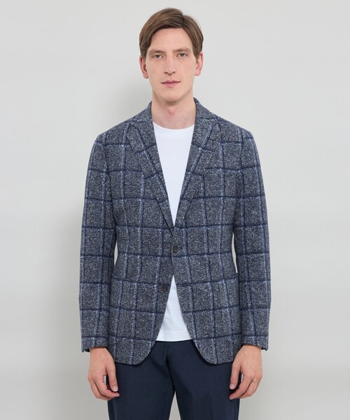 MACKINTOSH LONDON(マッキントッシュ ロンドン)の「【FLEX JERSEY】【ROMA/ローマ】チェックジャケット(テーラードジャケット・メンズ・ブルー・38/40)」の3枚目の写真
