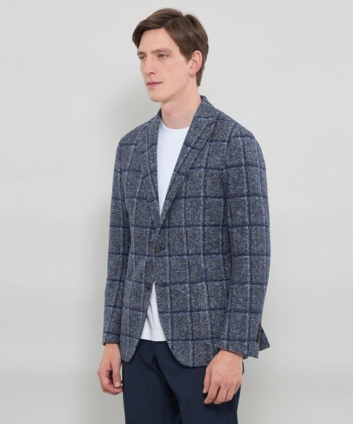 MACKINTOSH LONDON(マッキントッシュ ロンドン)の「【FLEX JERSEY】【ROMA/ローマ】チェックジャケット(テーラードジャケット・メンズ・ブルー・38/40)」の4枚目の写真