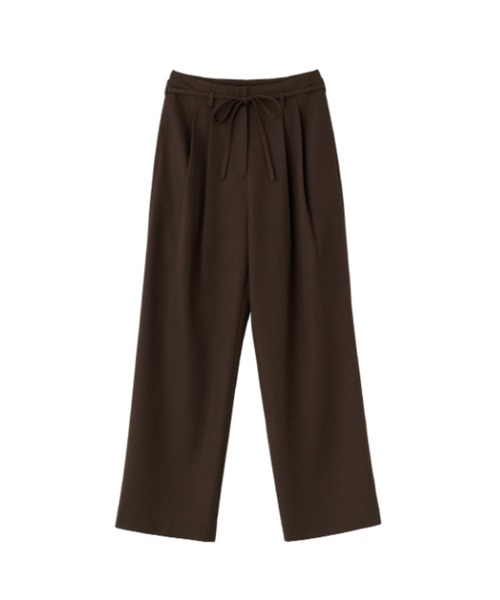 GENERAL IDEA（ジェネラルアイデア）の「【GENERAL IDEA】ベルト付き2タックワイドスラックス / BELTED TWO TUCK WIDE SLACKS（スラックス・レディース・オリーブ/ブラック/ブラウン・L/M/S）」の15枚目の写真
