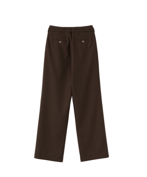 GENERAL IDEA（ジェネラルアイデア）の「【GENERAL IDEA】ベルト付き2タックワイドスラックス / BELTED TWO TUCK WIDE SLACKS（スラックス・レディース・オリーブ/ブラック/ブラウン・L/M/S）」の16枚目の写真