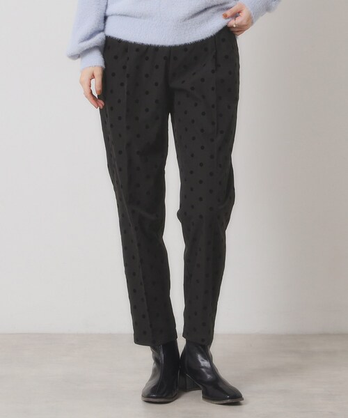 ITS'DEMO（イッツデモ）の「【手洗い可／ウエストゴム】フロッキードットパンツ（その他パンツ・レディース・ブラウン系その他2/チャコール/ブラック系・00）」の20枚目の写真