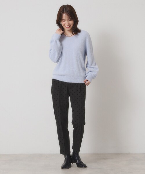 ITS'DEMO（イッツデモ）の「【手洗い可／ウエストゴム】フロッキードットパンツ（その他パンツ・レディース・ブラウン系その他2/チャコール/ブラック系・00）」の21枚目の写真