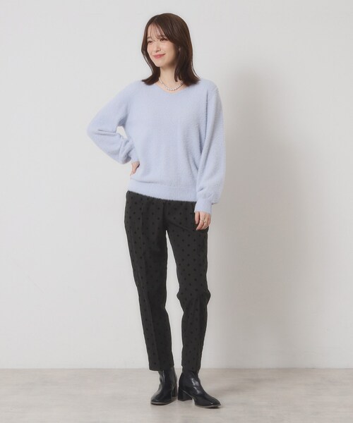 ITS'DEMO（イッツデモ）の「【手洗い可／ウエストゴム】フロッキードットパンツ（その他パンツ・レディース・ブラウン系その他2/チャコール/ブラック系・00）」の22枚目の写真