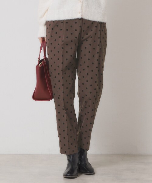 ITS'DEMO（イッツデモ）の「【手洗い可／ウエストゴム】フロッキードットパンツ（その他パンツ・レディース・ブラウン系その他2/チャコール/ブラック系・00）」の15枚目の写真