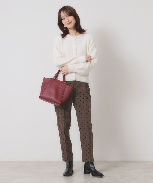 ITS'DEMO（イッツデモ）の「【手洗い可／ウエストゴム】フロッキードットパンツ（その他パンツ・レディース・ブラウン系その他2/チャコール/ブラック系・00）」の16枚目の写真