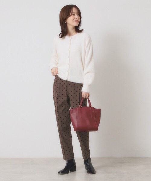 ITS'DEMO（イッツデモ）の「【手洗い可／ウエストゴム】フロッキードットパンツ（その他パンツ・レディース・ブラウン系その他2/チャコール/ブラック系・00）」の17枚目の写真