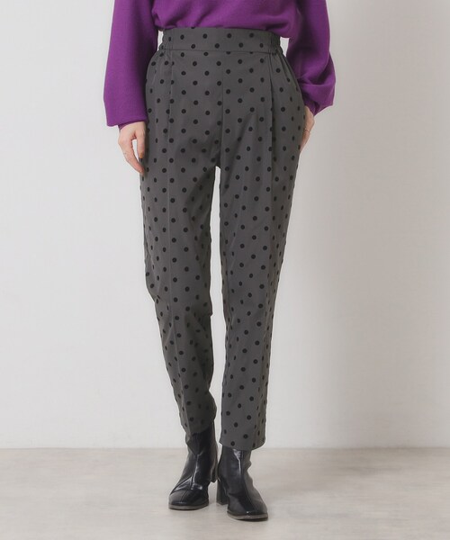 ITS'DEMO（イッツデモ）の「【手洗い可／ウエストゴム】フロッキードットパンツ（その他パンツ・レディース・ブラウン系その他2/チャコール/ブラック系・00）」の19枚目の写真