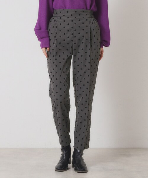 ITS'DEMO（イッツデモ）の「【手洗い可／ウエストゴム】フロッキードットパンツ（その他パンツ・レディース・ブラウン系その他2/チャコール/ブラック系・00）」の11枚目の写真