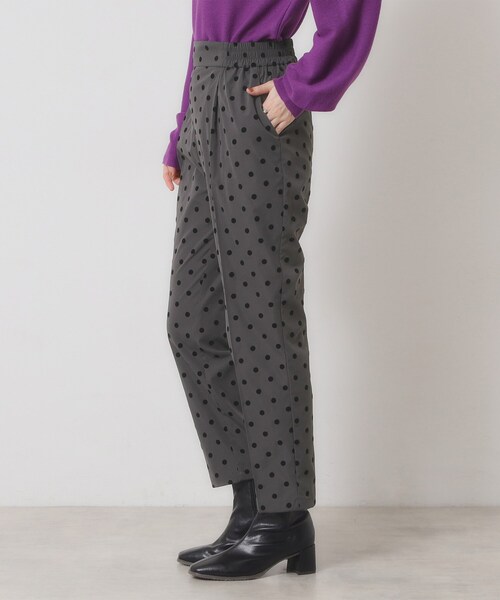 ITS'DEMO（イッツデモ）の「【手洗い可／ウエストゴム】フロッキードットパンツ（その他パンツ・レディース・ブラウン系その他2/チャコール/ブラック系・00）」の12枚目の写真