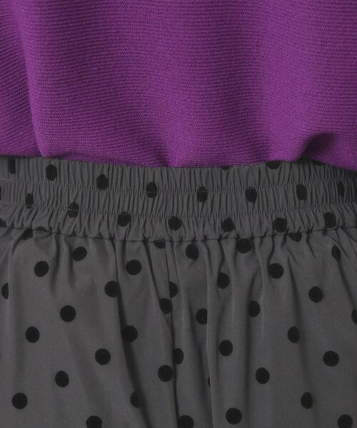 ITS'DEMO（イッツデモ）の「【手洗い可／ウエストゴム】フロッキードットパンツ（その他パンツ・レディース・ブラウン系その他2/チャコール/ブラック系・00）」の6枚目の写真