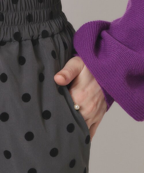 ITS'DEMO（イッツデモ）の「【手洗い可／ウエストゴム】フロッキードットパンツ（その他パンツ・レディース・ブラウン系その他2/チャコール/ブラック系・00）」の7枚目の写真