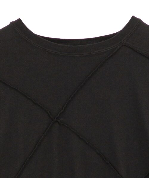 CURRENTAGE（カレンテージ）の「Patchwork jersey long T-shirt（Tシャツ/カットソー・メンズ・ブラック・FREE）」の7枚目の写真