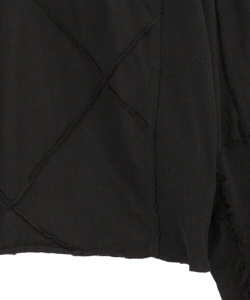 CURRENTAGE（カレンテージ）の「Patchwork jersey long T-shirt（Tシャツ/カットソー・メンズ・ブラック・FREE）」の9枚目の写真